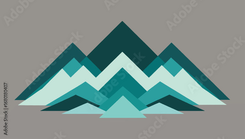 Geometric mountains abstract vector illustration for nature and adventure themes scalable and versatile design