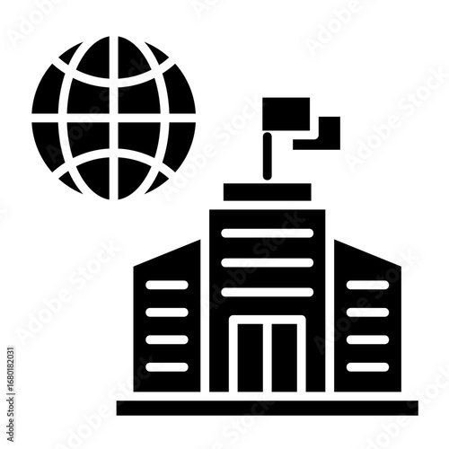 Headquarter  Icon Set Multiple Style Collection