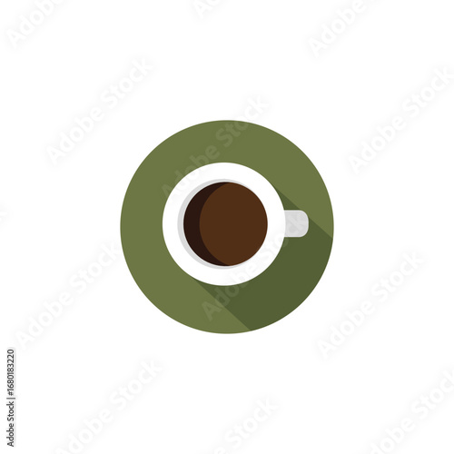 Vector illustration of coffee cup and beans symbol icon