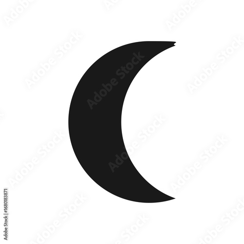 Moon icon set. Moon phase symbol. Half moon icon. Crescent moon icon lunar symbol. Dark mode sign