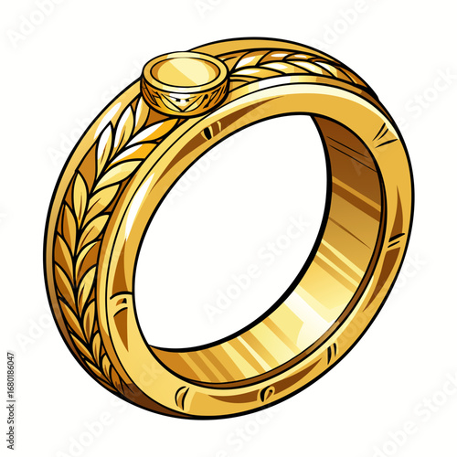 golden ring with diamonds