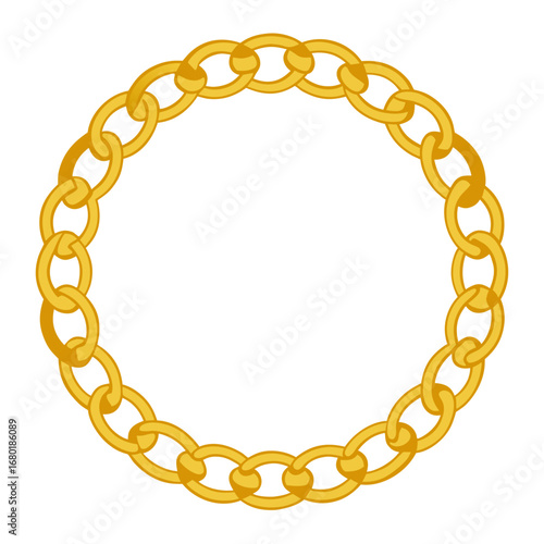 gold chain isolated on white background