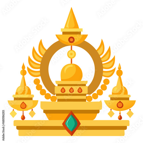 vector illustration of a golden crown
