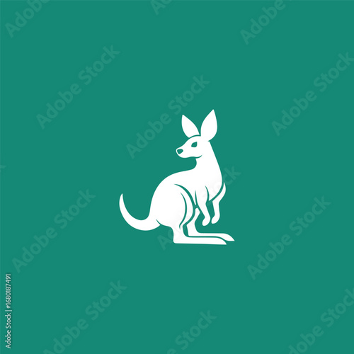 Kangaroo logo icon design template vector illustration