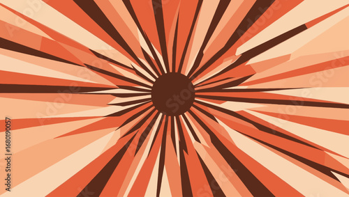 Abstract radial burst orange pattern vector graphic scalable illustration for design projects