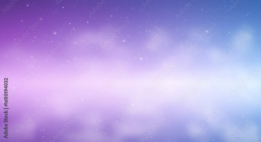 Fototapeta premium Starlight fog background, dreamy galaxy banner with glowing mist and soft