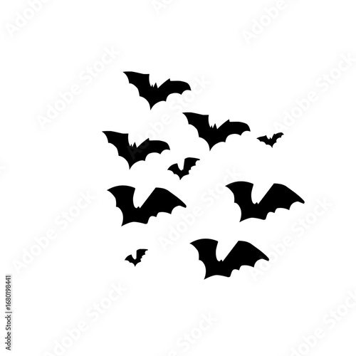 group of flying bats
