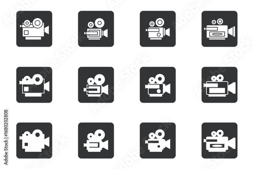Video player. illustration or icon of a video in a box. Stock illustration icon vector.
