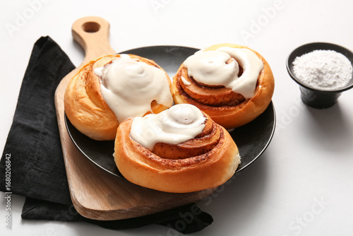 Freshly baked cinnamon roll...