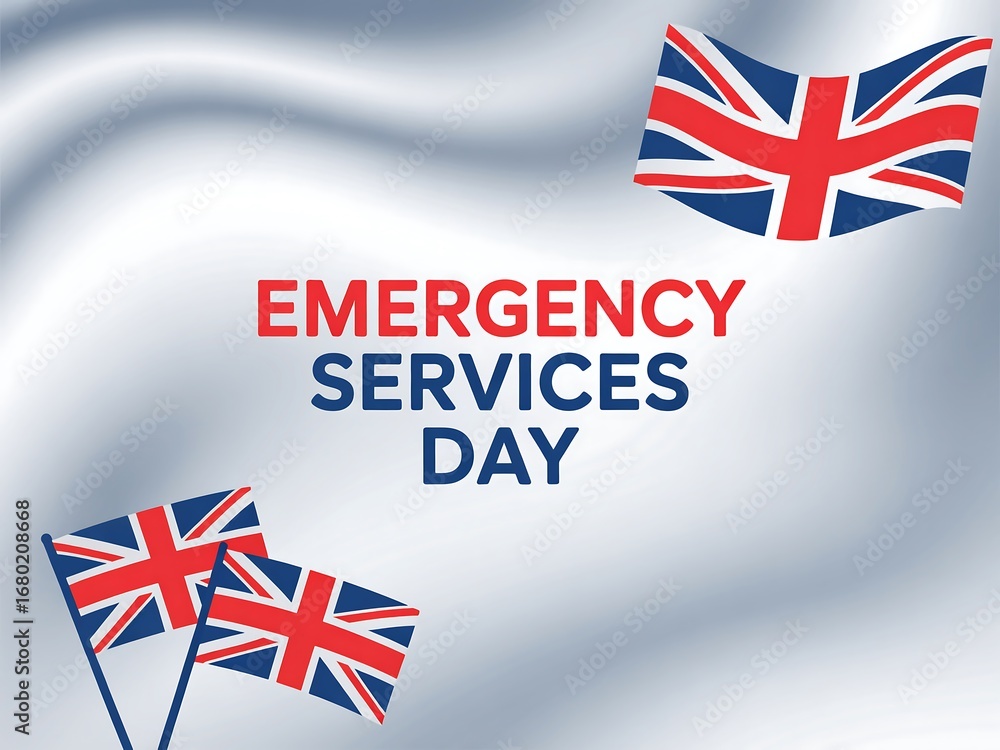 custom made wallpaper toronto digitalHonoring united kingdom emergency services personnel on emergency services day with union jack flags