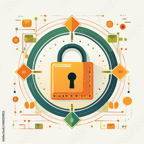 A clean, modern illustration showing a concept of financial security.