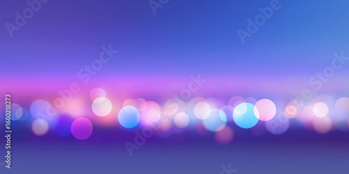 Abstract bokeh background with soft circular light spots in purple, pink, and blue tones. Ideal for design, web, or advertising use with a dreamy and elegant visual effect.
