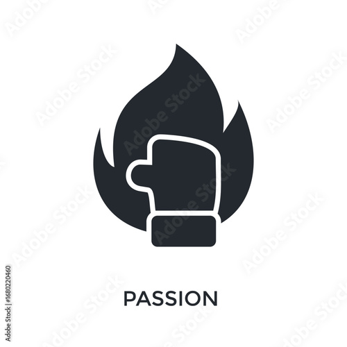 Passion Icon Glyph Style. Vector Illustration For Graphic Design