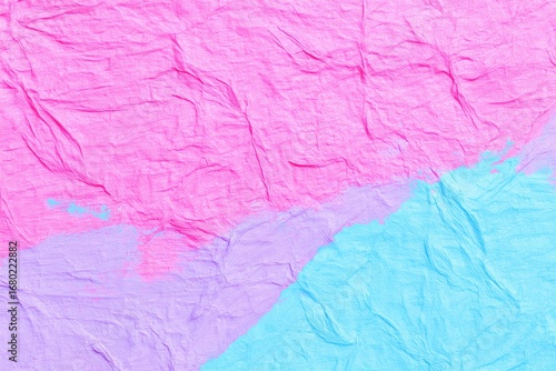Wallpaper Mural Crinkled pastel paper in pink and blue hues Torontodigital.ca