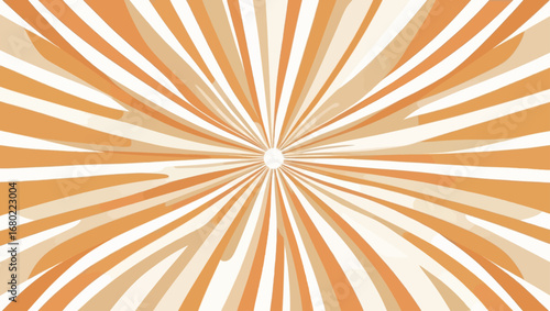 Abstract golden sunburst rays vector graphic for energetic designs
