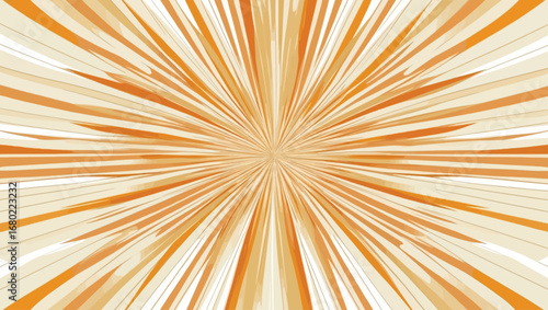 Abstract radial burst pattern vector illustration with warm golden and orange hues