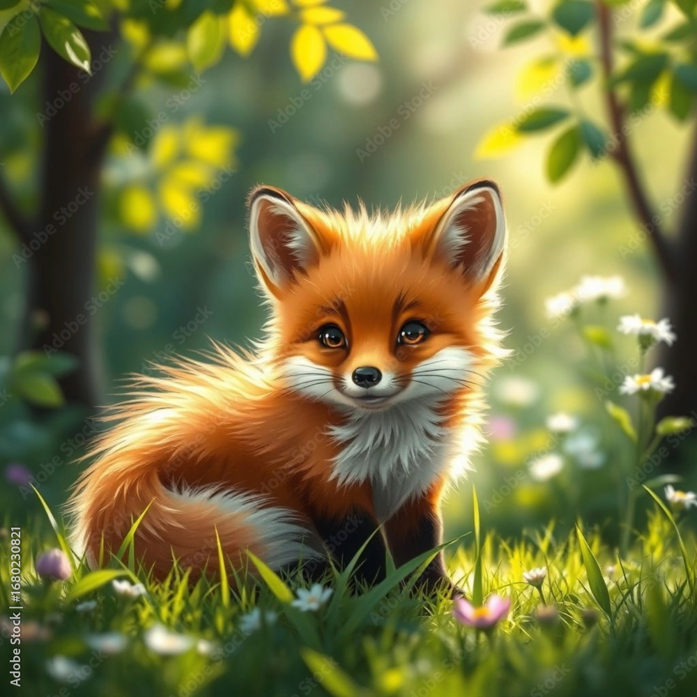 Fototapeta premium fox character