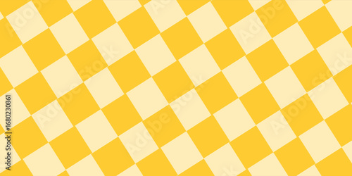 Yellow gingham or vichy pattern. Autumn or Thanksgiving day textile print for tabletop, picnic blanket, basket napkin, shirt or handkerchief.