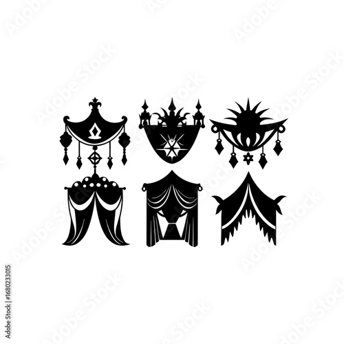 6 different fantasy enchanted valance silhouette v