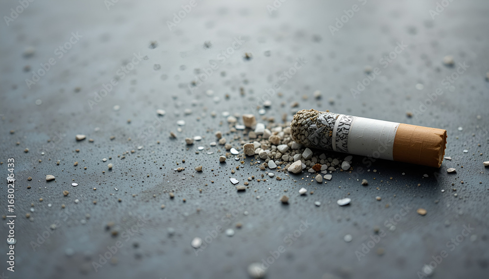 Obraz premium cigarette butt on white background