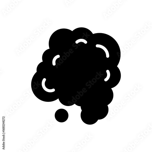 Black solid icon for smoke