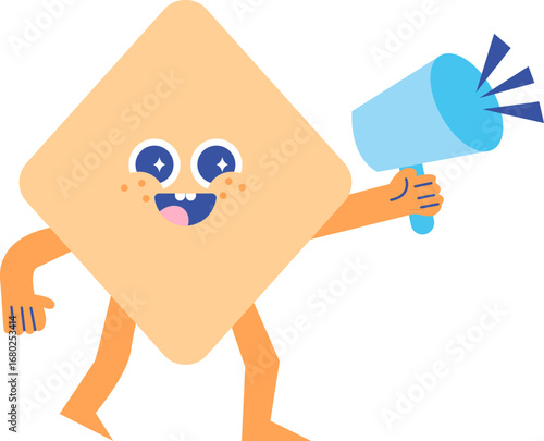 Cute Abstract Geometric Character Element