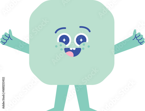 Cute Abstract Geometric Character Element