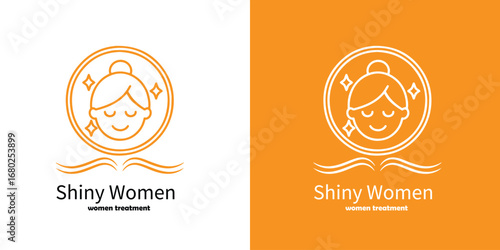 Line art logo for beauty salon, cosmetician, spa, hair salon.