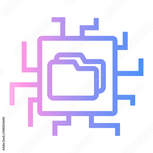 file sharing Line Gradient Icon