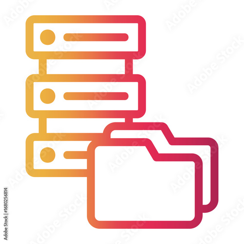 backup file Line Gradient Icon