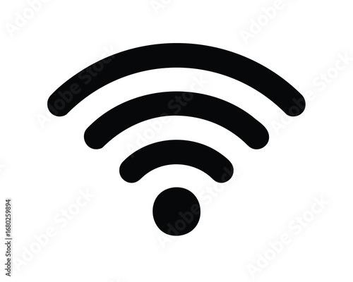 Wireless Communication Icon Representing Connectivity with a Signal, Network Connection Illustration