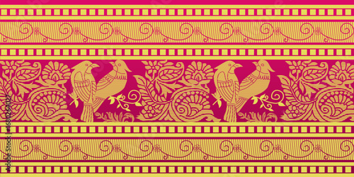 beautiful graphic saree design and this sari design is in Indian style which is for textile fashion industry and it can be used as wallpaper backdrop and website bg this style is originated in india 