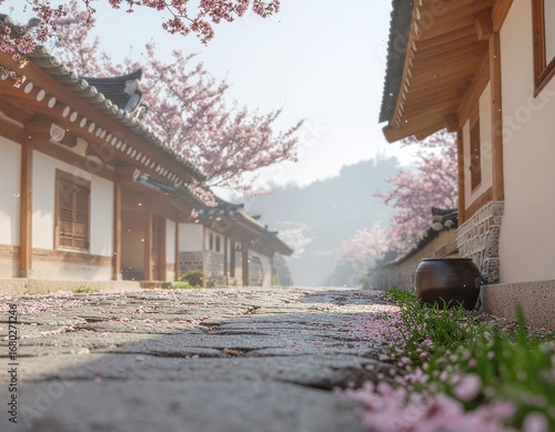 Jeonju Hanok Village Spring Blossoms