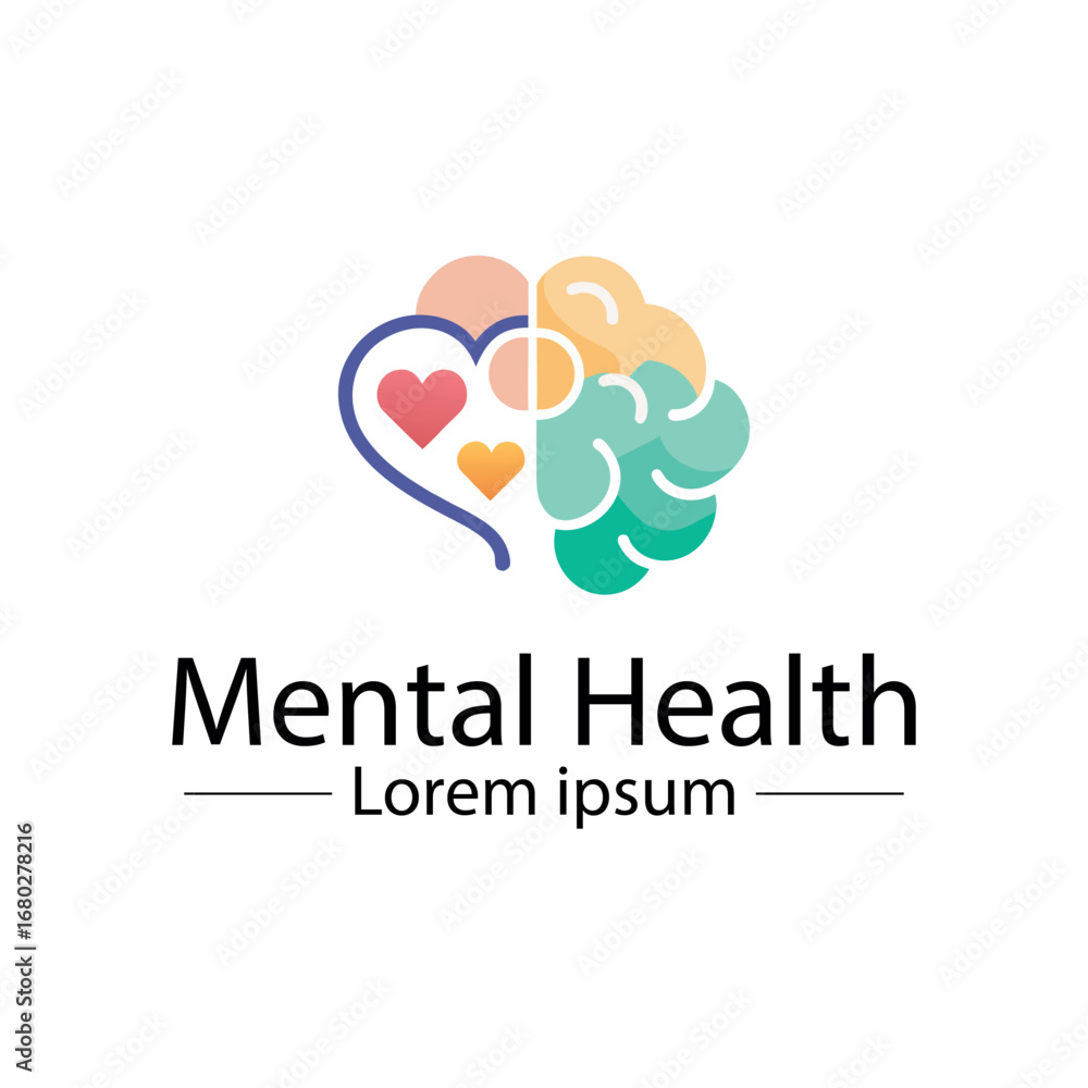 Obraz premium Mental health logo