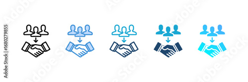 Customer Relationship icon set multiple style collection