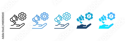 Promotion icon set multiple style collection