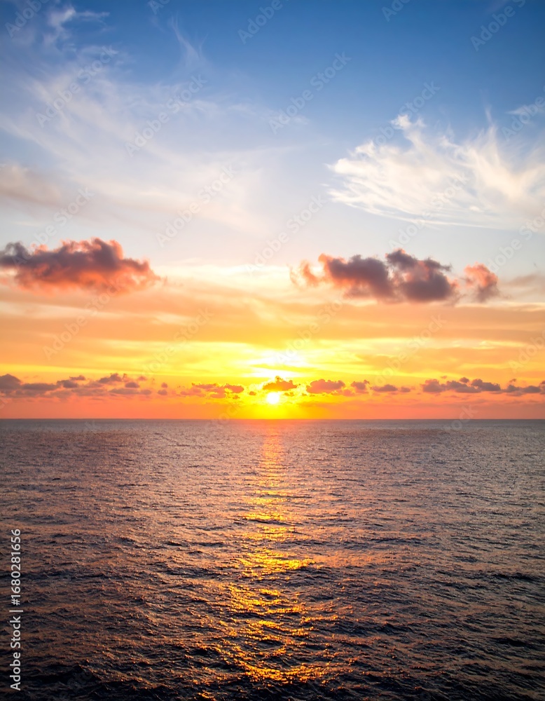 Obraz premium Sunset over the ocean