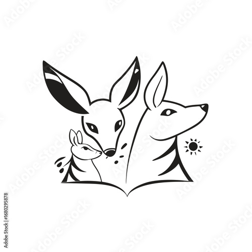 vector illustration of a rabbit