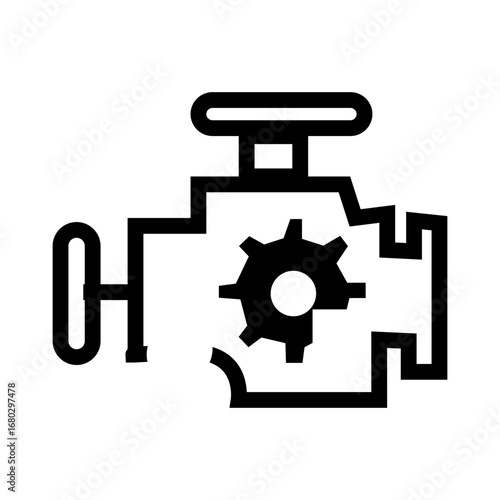 vector illustration of a car engine