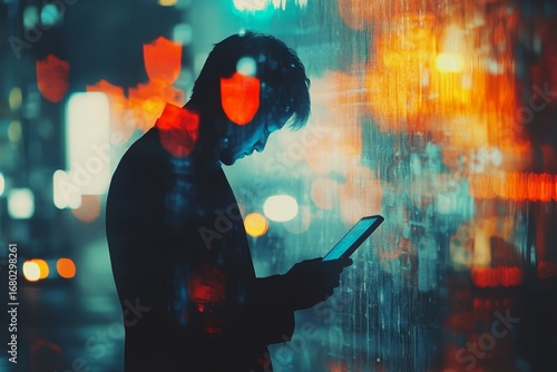 Construction worker inspecting a project on a tablet at a construction site, demonstrating the use of technology in managing and overseeing building progress, Generative AI