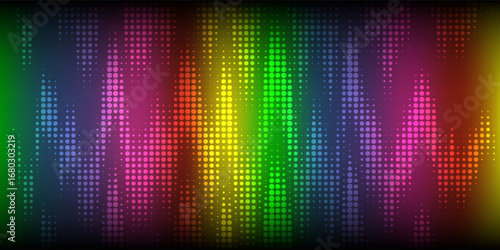 Abstract Digital EQ Equalizer. Sound Wave Design Element. Speaking Sound Wave Vector Illustration. Vector illustration