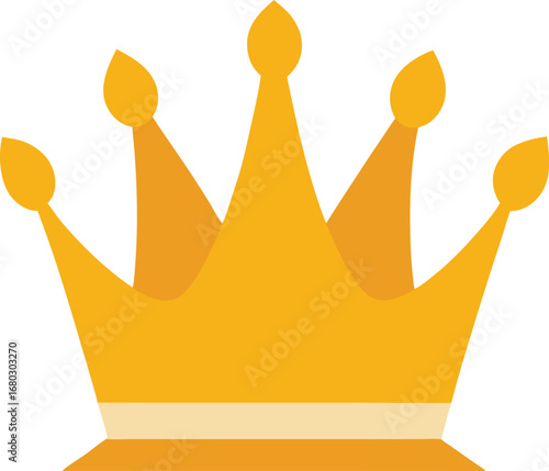 Elegant golden royal crown vector illustration regal symbol of power prestige and royalty isolated