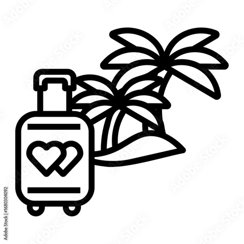 honeymoon Line Icon