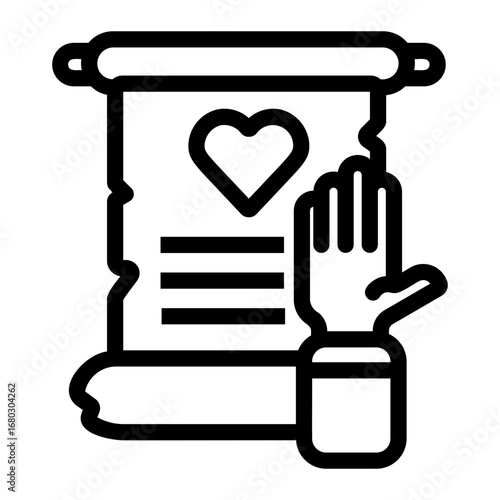 vows Line Icon
