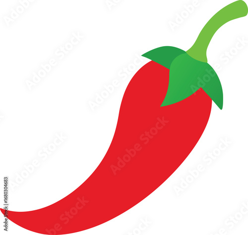 Vibrant red chili pepper fresh illustration vector graphic scalable design for culinary themes