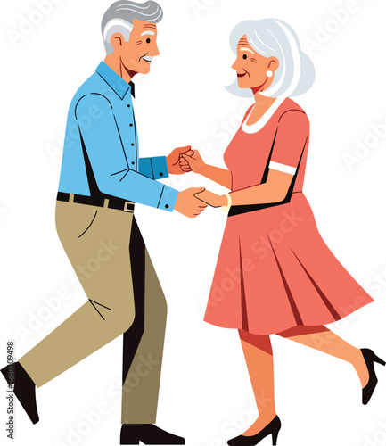 Happy Senior Couple Dancing Together