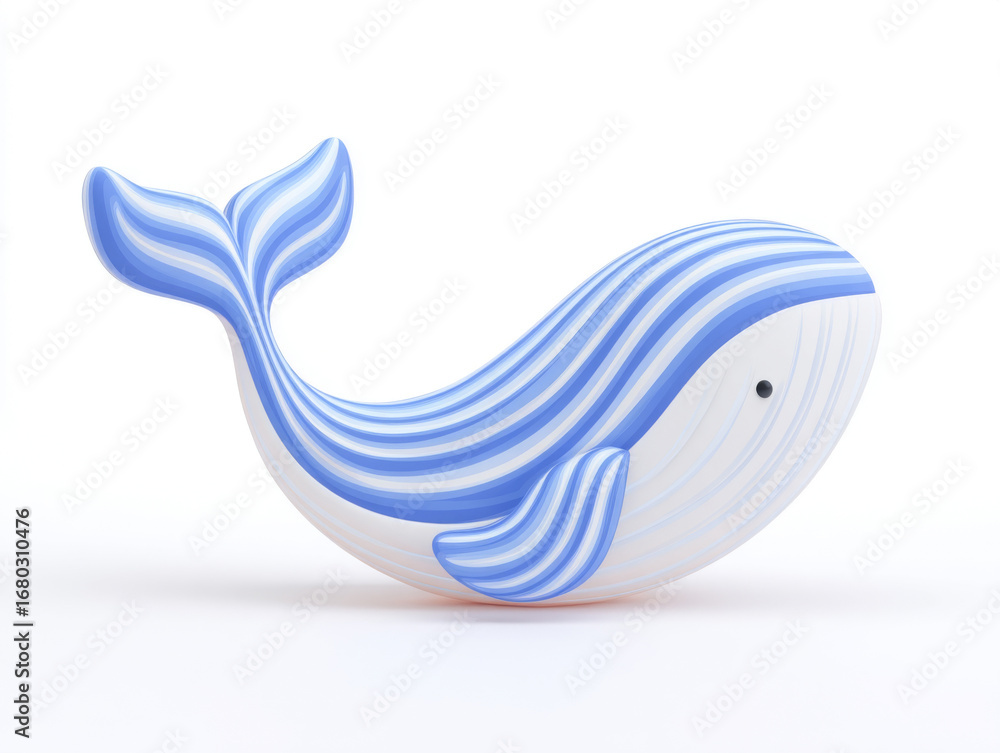 Fototapeta premium blue cartoon whale
