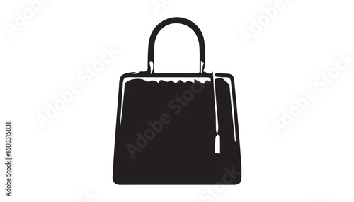 black suitcase isolated on white