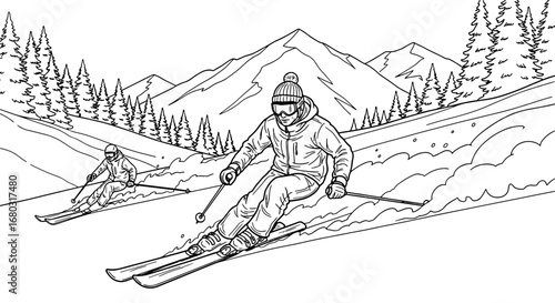 Dynamic Snowboarding Adventure on Steep Mountain Slopes Exciting Winter Sport Activity