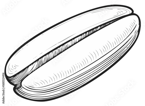 Hand-drawn illustration of a shell in a vintage style